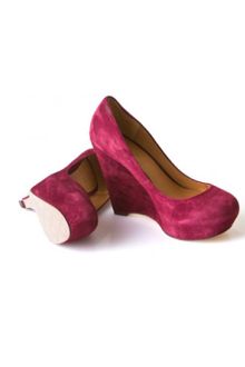 L.a.m.b. Plum Wedge Pumps - Lyst