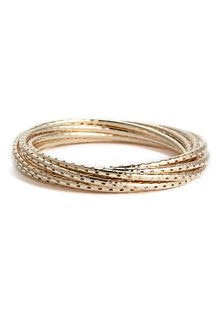 Natasha Couture Twisted Metal Bangles - Lyst