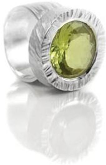 Sikara & Co. Sikaras Yucatan Circle Cocktail Ring On Hammered - Lyst