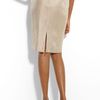 Adrianna Papell Metallic Pencil Skirt in Gold (champagne) - Lyst