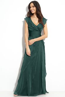 Adrianna Papell Tiered Chiffon Gown - Lyst