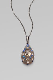 Alexis Bittar Swarovski Crystal Accented Lucite Teardrop Pendant Necklace - Lyst