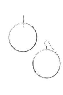 Argento Vivo Large Hammered Hoop Earrings - Lyst