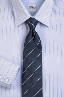 Armani Striped Silk Tie - Lyst