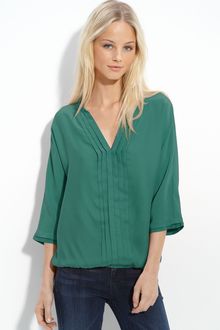 Bellatrix Pleated Silk Blouse - Lyst