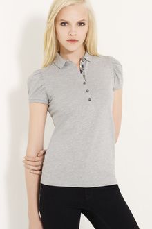 Burberry Brit Gathered Sleeve Polo - Lyst