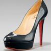 Christian Louboutin Bianca Patent Platform Pump in Red - Lyst