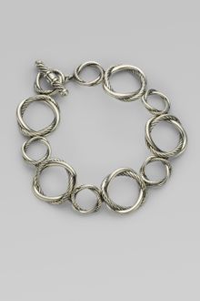 David Yurman Sterling Silver Round Link Bracelet - Lyst