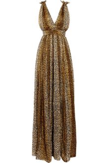 D&G Animal-print Silk-chiffon Gown - Lyst