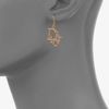 Dior Logo Drop Earrings/ Gold in Gold - Lyst