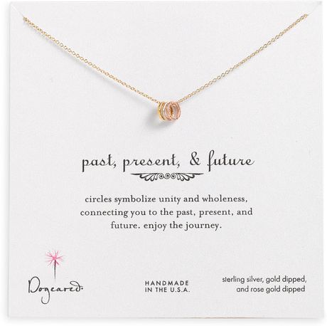 Present Future Necklace In Gold Gold Silver Rose Gold Lyst