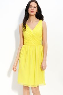 Donna Morgan Ruched Chiffon Dress - Lyst