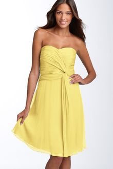 Donna Morgan Twist Detail Chiffon Dress - Lyst
