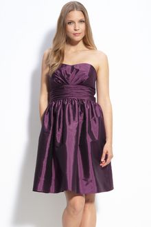 Eliza J Strapless Taffeta Dress - Lyst