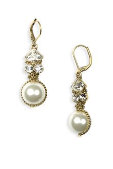Givenchy Vanguard Small Glass Pearl Earrings - Lyst