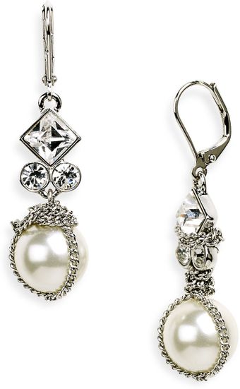 Givenchy Vanguard Small Glass Pearl Earrings - Lyst