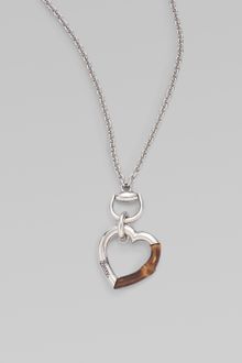 Gucci Sterling Silver & Bamboo Necklace - Lyst