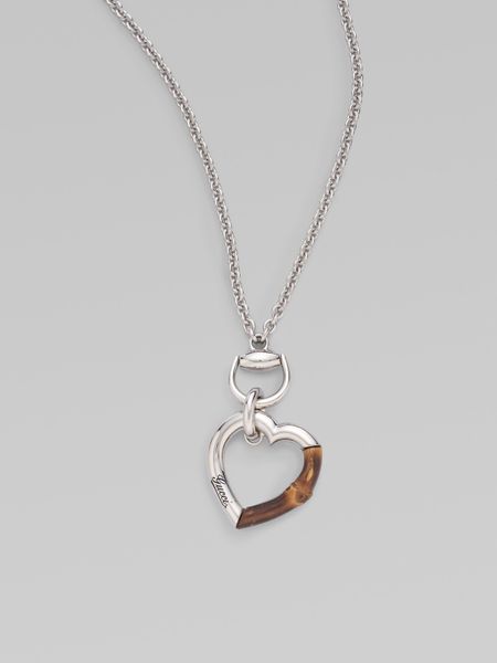 Gucci Sterling Silver & Bamboo Necklace in Silver - Lyst