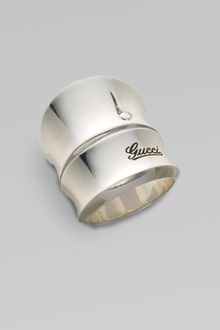 Gucci Sterling Silver Bamboo Ring - Lyst