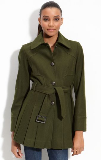 Guess Pleat Skirt Coat - Lyst
