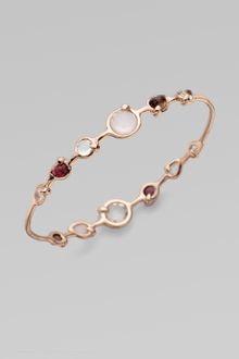 Ippolita Rose Quartz, Rhodalite, Clear Quartz, Smoky Quartz, 18k Gold & Sterling Silver Bracelet - Lyst
