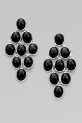 Ippolita Onyx Cabochon & Sterling Silver Cascade Earrings