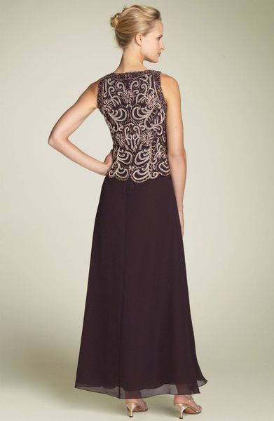 J kara chocolate bead dress