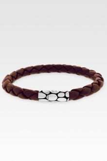 John Hardy Woven Leather Bracelet - Lyst