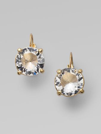 Kate Spade Clear Drop Leverback Earrings - Lyst