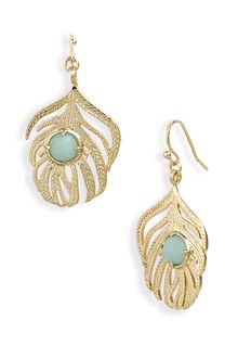 Kendra Scott Rita Small Leaf & Stone Earrings - Lyst