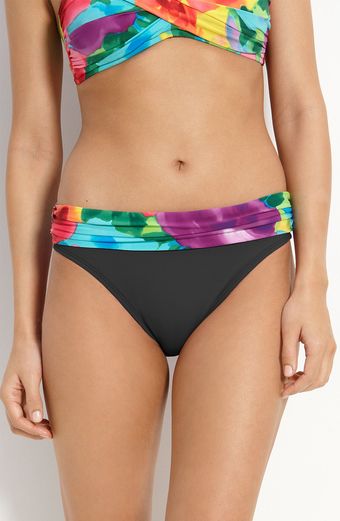 La Blanca Brighten Up Shirred Waist Hipster Bottoms - Lyst