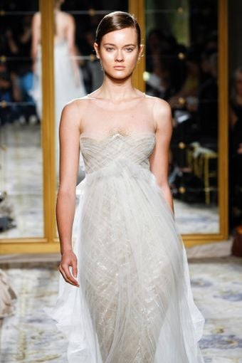 Marchesa Spring 2012 Chiffon Bandeau Dress - Lyst
