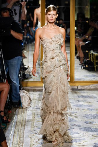 Marchesa Spring 2012 Nude Tulle Gown - Lyst