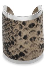 Michael by Michael Kors Michael Kors Large Embossed Leather Cuff