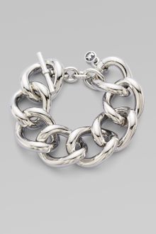 Michael Kors Silvertone Chain Link Bracelet - Lyst