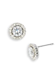 Nadri Round Cubic Zirconia Stud Earrings - Lyst