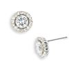 Nadri Round Cubic Zirconia Stud Earrings in Silver (rhodium) - Lyst