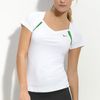 Nike Border Trim Tennis Tee in White (white/hyper verde) - Lyst
