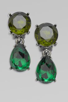 Oscar de la Renta Faceted Crystal Drop Earrings - Lyst