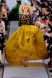 Oscar de la Renta Spring 2012 Sheer Floral Top - Lyst