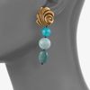 Oscar De La Renta Aventurine, Jasper & Jade Wave Drop Earrings in Blue (turquoise) - Lyst