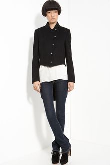 Rag & Bone Kodiak Leather Trim Wool Jacket with Tail - Lyst