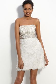 Sue Wong Organza Petal Sheath Dress - Lyst