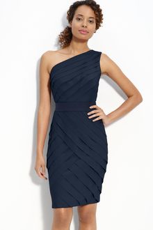 Tadashi Shoji One Shoulder Tiered Jersey Dress - Lyst