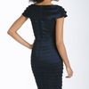 Tadashi Shoji Rosette Shutter Pleat Sheath Dress in Blue (navy) - Lyst