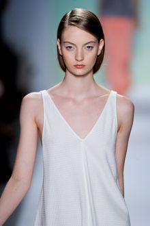 Tibi Spring 2012 V-Neck Midi Dress - Lyst