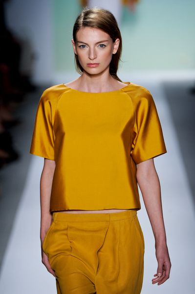 Tibi Spring 2012 Gold Tee in Gold - Lyst