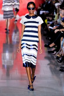 Tory Burch Spring 2012 Nautical Collar Detailed Short-Sleeve Top - Lyst