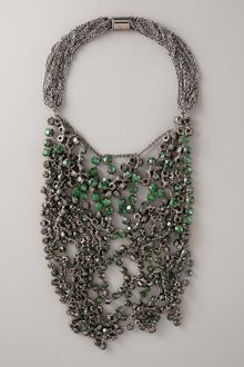 Vera Wang Wrapped Rhinestone Necklace, Green - Lyst