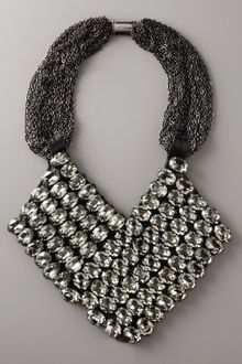 Vera Wang Rhinestone Chevron Necklace - Lyst
